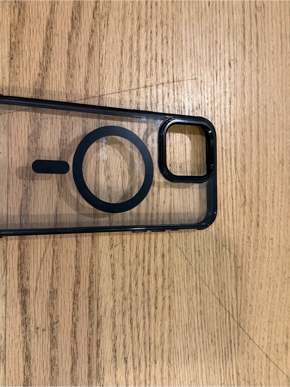 iPhone 15 pro max Clear MagSafe-Compatible Phone Case with Black Trim